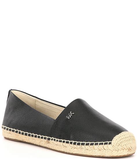 michael kors kendrick slip on black leather|michael kors kendrick espadrille.